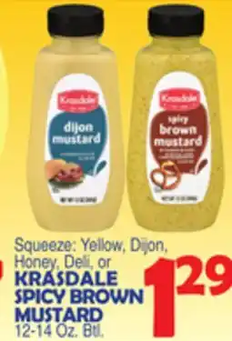 Bravo Supermarkets KRASDALE SPICY BROWN MUSTARD offer