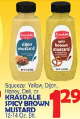 Bravo Supermarkets KRASDALE SPICY BROWN MUSTARD offer