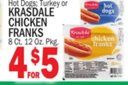 Bravo Supermarkets KRASDALE CHICKEN FRANKS offer