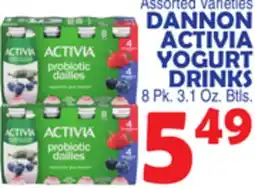 Bravo Supermarkets DANNON ACTIVIA YOGURT DRINKS offer