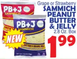 Bravo Supermarkets SAMMICH PEANUT BUTTER & JELLY offer