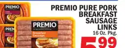 Bravo Supermarkets PREMIO PURE PORK BREAKFAST SAUSAGE LINKS offer