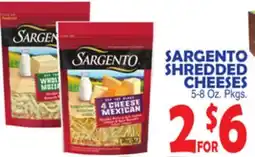 Bravo Supermarkets SARGENTO SHREDDED CHEESES offer