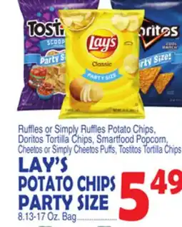 Bravo Supermarkets LAY'S POTATO CHIPS PARTY SIZE offer