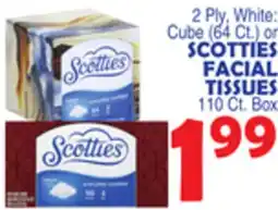 Bravo Supermarkets SCOTTIES FACIAL TISSUES 110 Ct. Box offer
