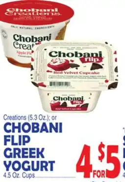 Bravo Supermarkets CHOBANI FLIP GREEK YOGURT offer