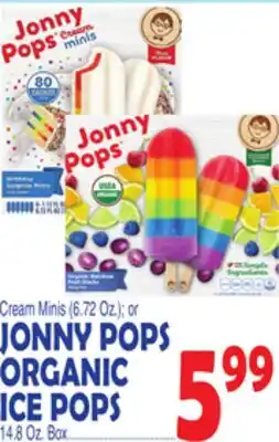 Bravo Supermarkets JONNY POPS ORGANIC ICE POPS 14.8 Oz. Box offer