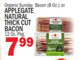 Bravo Supermarkets APPLEGATE NATURAL THICK CUT BACON, 12 Oz. Pkg offer