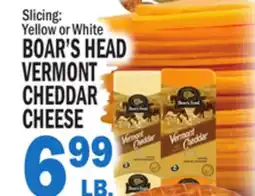 Bravo Supermarkets BOAR'S HEAD VERMONT VERMONT CHEDDAR CHEDDAR CHEESE offer