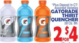 Bravo Supermarkets GATORADE THIRST QUENCHER offer
