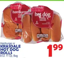 Bravo Supermarkets KRASDALE HAMBURGER OR HOT DOG ROLLS offer