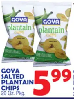 Bravo Supermarkets GOYA SALTED PLANTAIN CHIPS offer
