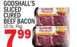 Bravo Supermarkets GODSHALL'S SLICED CURED BEEF BACON offer