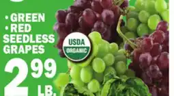Bravo Supermarkets GREEN, RED SEEDLESS GRAPES offer