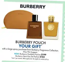 Boscov's BURBERRY POUCH Burberry Goddess Parfum offer