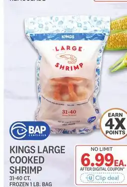 Kings Food Markets KINGS LARGE COOKED SHRIMP offer