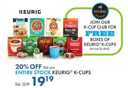 Boscov's ENTIRE STOCK KEURIG K-CUPS offer