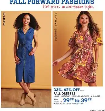 Boscov's FALL DRESSES offer