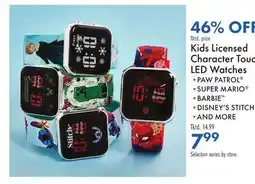 Boscov's Kids Licensed Character Touch LED Watches offer