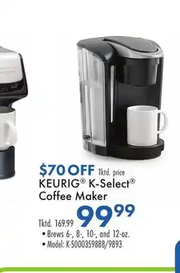 Boscov's KEURIG K-Select Coffee Maker offer