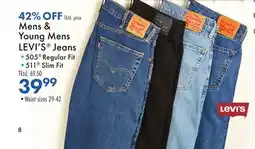 Boscov's Mens & Young Mens LEVI'S Jeans offer