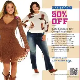 Boscov's Rustic Romance 101: Cowgirl Inspiration offer