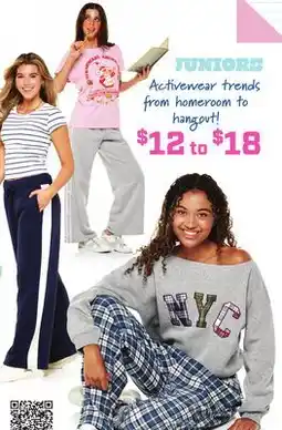 Boscov's Juniors Activewear Trends offer