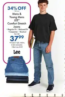 Boscov's Mens & Young Mens LEE Comfort Stretch Jeans offer