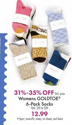 Boscov's Womens GOLDTOE 6-Pack Socks offer