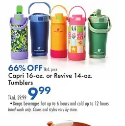 Boscov's Capri 16-oz. or Revive 14-oz. Tumblers offer