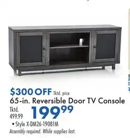 Boscov's 65-in. Reversible Door TV Console offer