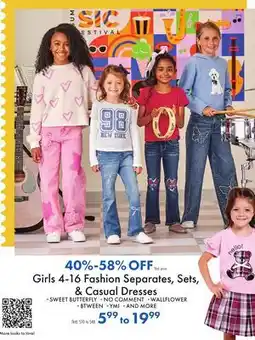 Boscov's Girls 4-16 Fashion Separates, Sets, & Casual Dresses offer
