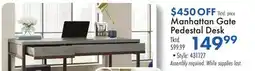 Boscov's Manhattan Gate Pedestal Desk offer
