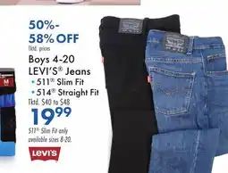 Boscov's Boys 4-20 LEVI'S Jeans offer