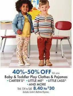 Boscov's Baby & Toddler Play Clothes & Pajamas offer