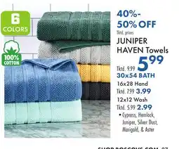 Boscov's JUNIPER HAVEN Towels offer