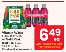 ACME Vitamin Water 6-pk., 16.9 fl. oz. or Gold Peak Iced Tea 6-pk., 16.9 fl. oz. btls offer