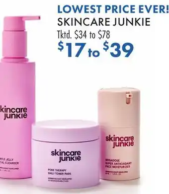 Boscov's SKINCARE JUNKIE offer