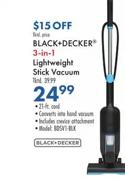 Boscov's BLACK + DECKER 3-in-1 Lightweight Stick Vacuum offer