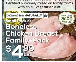 DeCicco & Sons Boneless Chicken Breast Family-Pack offer