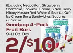 DeCicco & Sons Goodpop 4-Pack Fruit Bars 9-11 Oz. Box offer