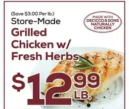 DeCicco & Sons Grilled Chicken w/Fresh Herbs offer