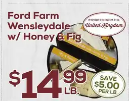 DeCicco & Sons Ford Farm Wensleydale w/Honey & Fig offer