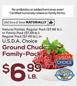 DeCicco & Sons Ground Chuck Family-Pack offer