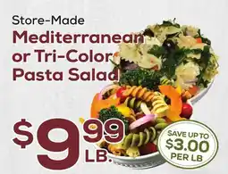 DeCicco & Sons Mediterranean or Tri-Color Pasta Salad offer