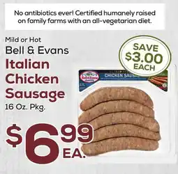 DeCicco & Sons Bell & Evans Italian Chicken Sausage offer
