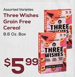 DeCicco & Sons Three Wishes Grain Free Cereal offer