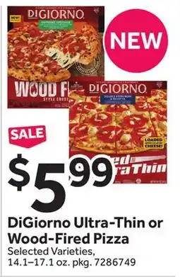 Stop&Shop DiGiorno Ultra-Thin or Wood-Fired Pizza offer