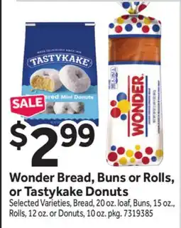 Stop&Shop Wonder Bread, Buns or Rolls, or Tastykake Donuts offer
