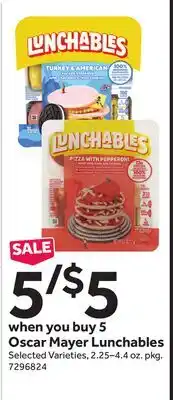 Stop&Shop Oscar Mayer Lunchables offer
